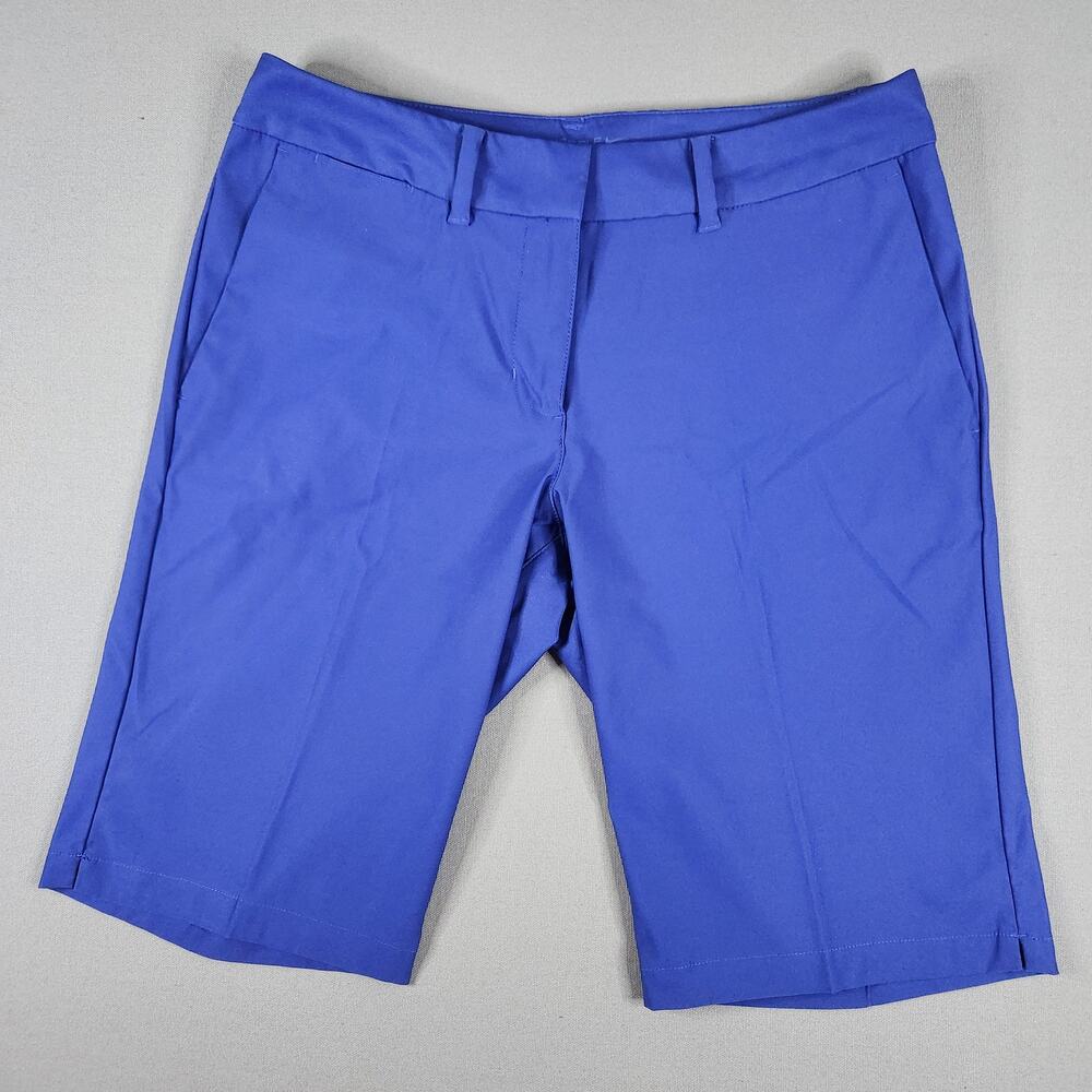 Nike Golf Women's Dri-Fit size 4 shorts 10" inseam royal blue athletic tennis